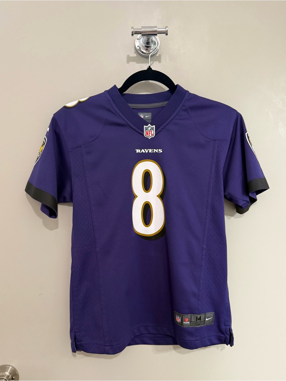 Nike Baltimore Ravens Lamar Jackson #8 Youth Game Jersey - Size M (10/12)